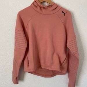 Coral/Pink Puma evostripe hoodie
